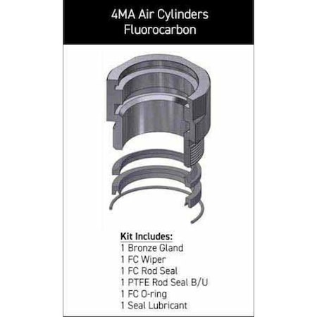 Parker - After Market Parts Hydraulic Cylinder Repair Kit- RK-I-U-1-1.000 RG04MA0105